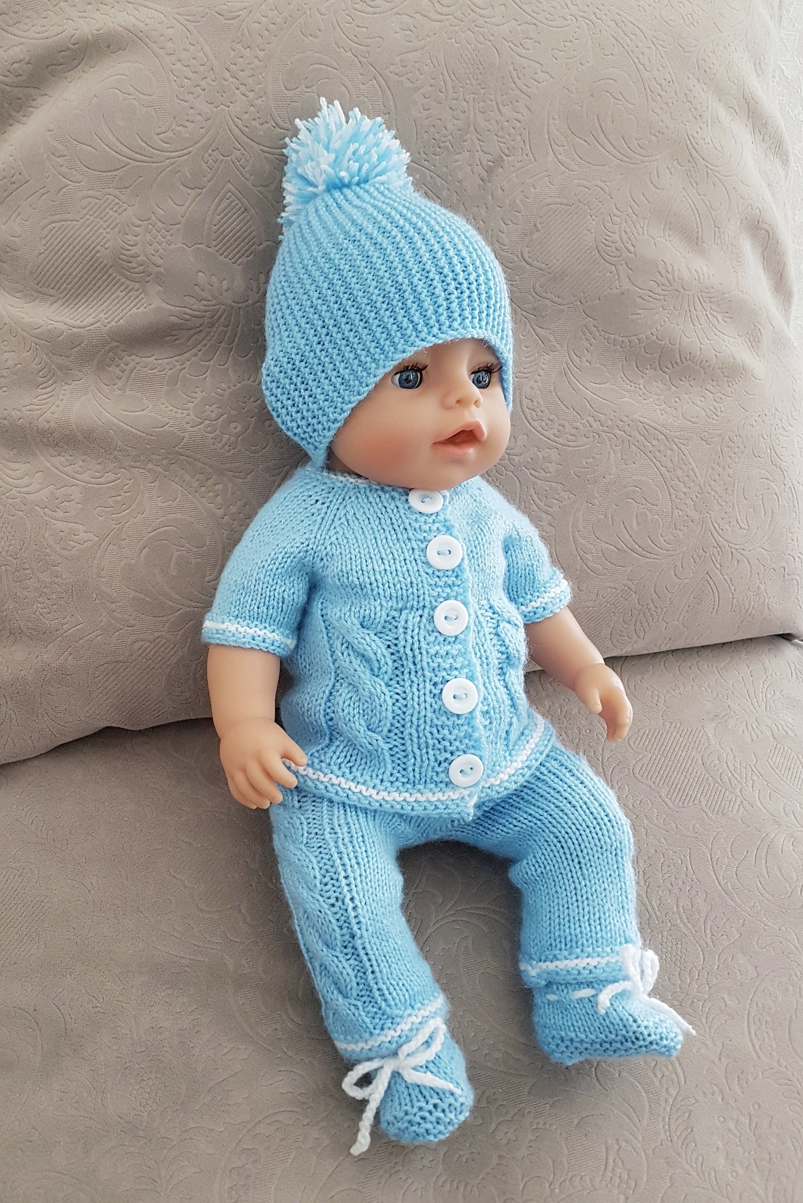 Blue Baby Doll Clothes Baby Born Clothes Set 16 17 inch doll Etsy