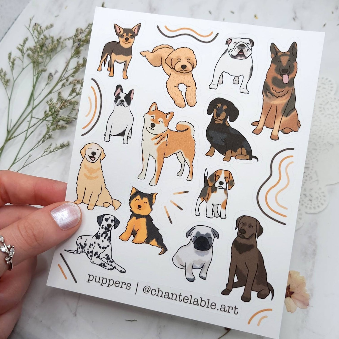 Hunde Stickerbogen süße Bujo Sticker Penpal Stickerbogen Etsy