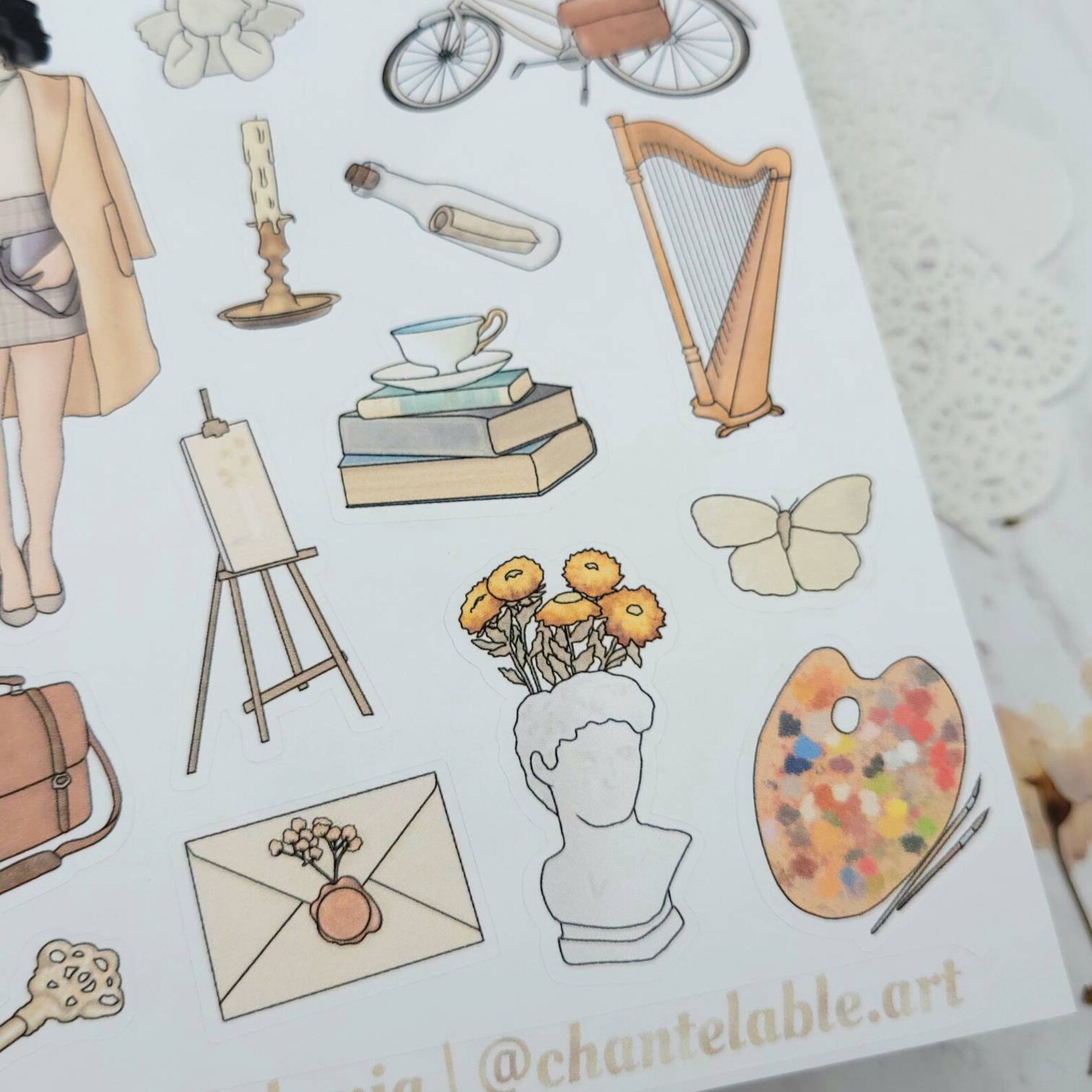 Light Academia Sticker Sheet Journal Stickers Vintage Etsy
