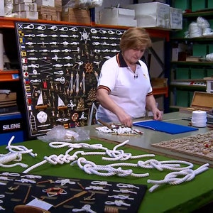 View of us making knots boards.