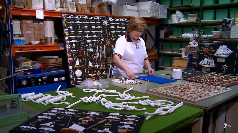 View of us making knots boards.