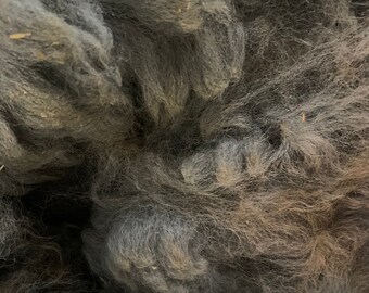 Raw Gray Huacaya Alpaca Fiber