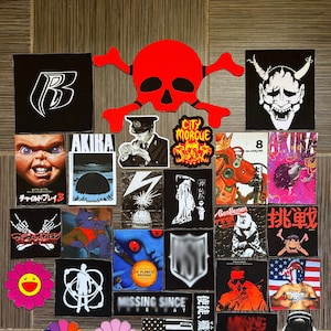 Custom DTG patches for sewing of your choice set &quot;pants with skull 2&quot;
