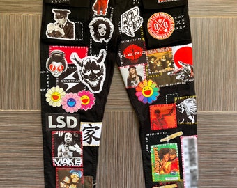 Righteous P crust Jeans Handmade Patchwork custom