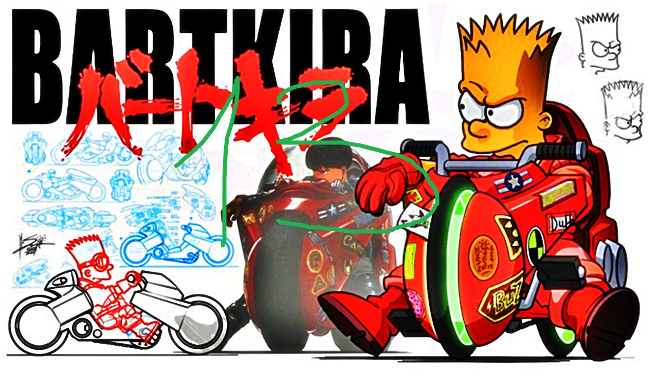 AKIRAパロディBARTKIRAパッチセットDTGお好みの縫製用 - Etsy 日本