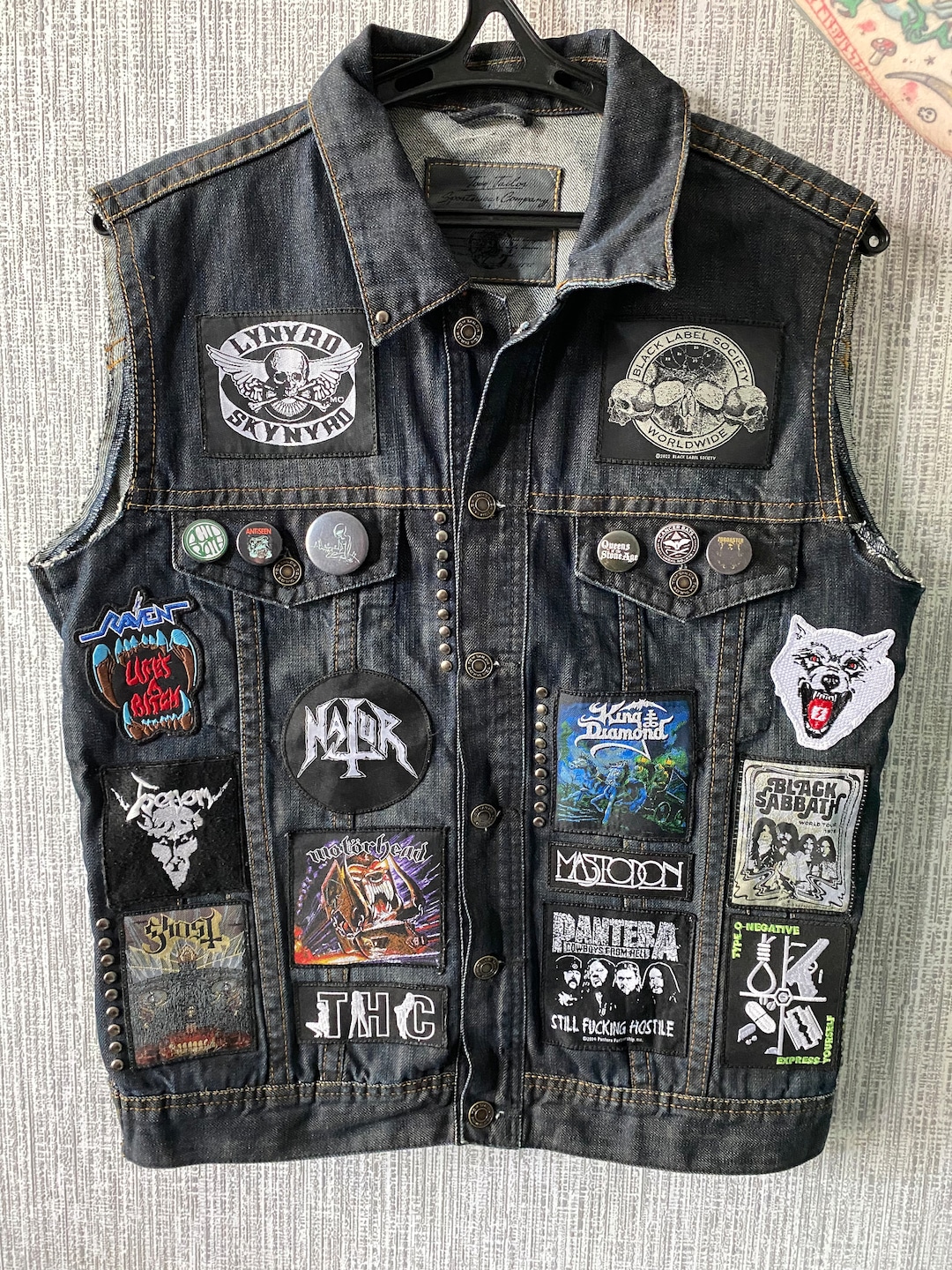 Girl Battle Vest Metal Girl Black Metal Battle Jacket Women's