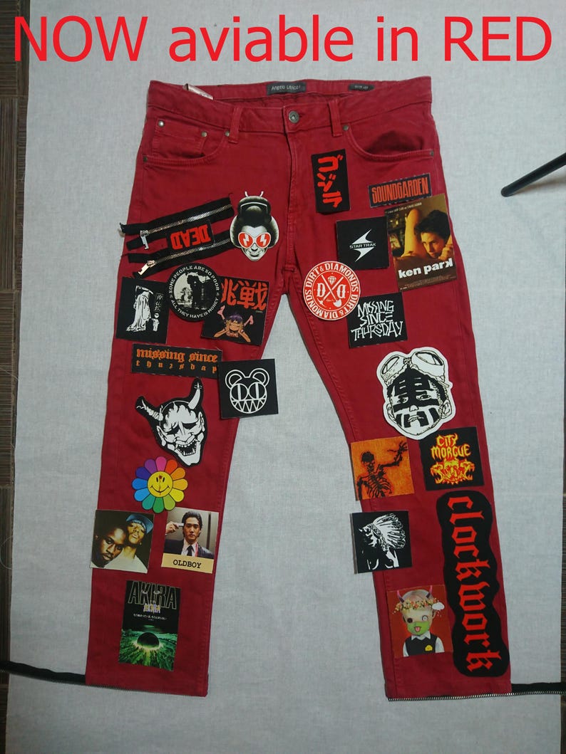 Righteous P crust Jeans red color
Missing Since Thursday Pants
Mst pants
Olive Crust Pants
Jeans With Punk Patches
Missing Since Thursday
Skinny Fit Crust Pants
Custom
Black Jeans With Patches
Jeans with cargo pockets