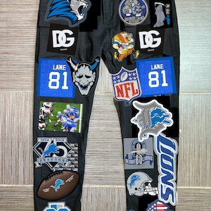 Calça cargo personalizada Detroit Lions edição brutal feita à mão