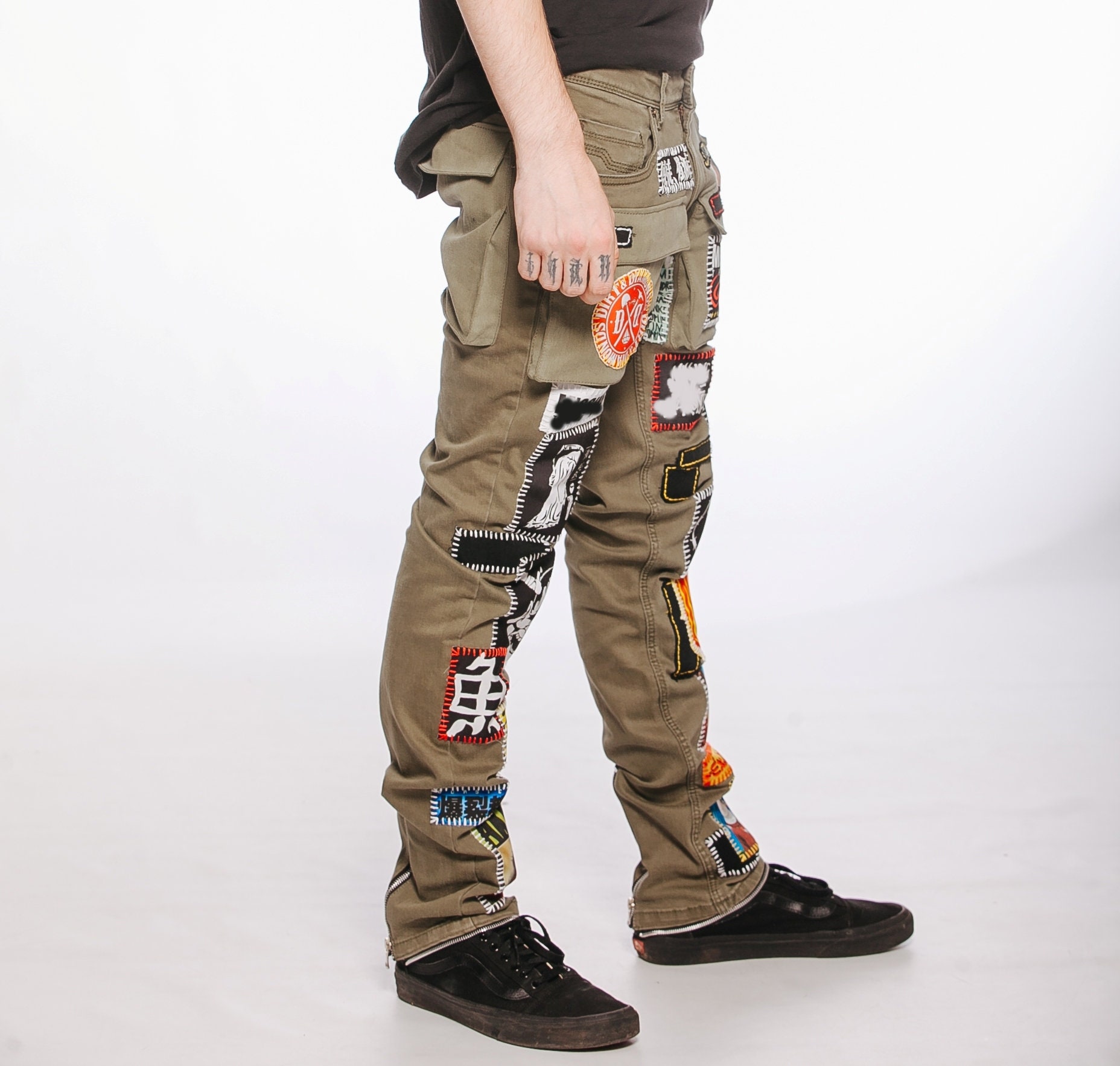 メール便対応! SUNSEA BLEACH CUSTOMIZED WORK PANTS