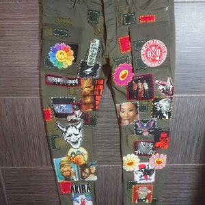 Custom Handsmade Patchwork Jeans M5T style