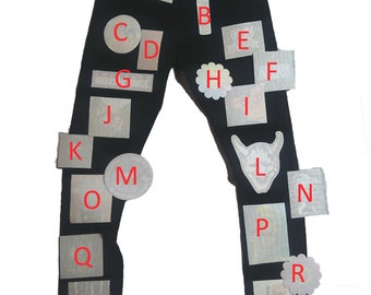 Personalized your design crust Pants for you Patchwork FTP