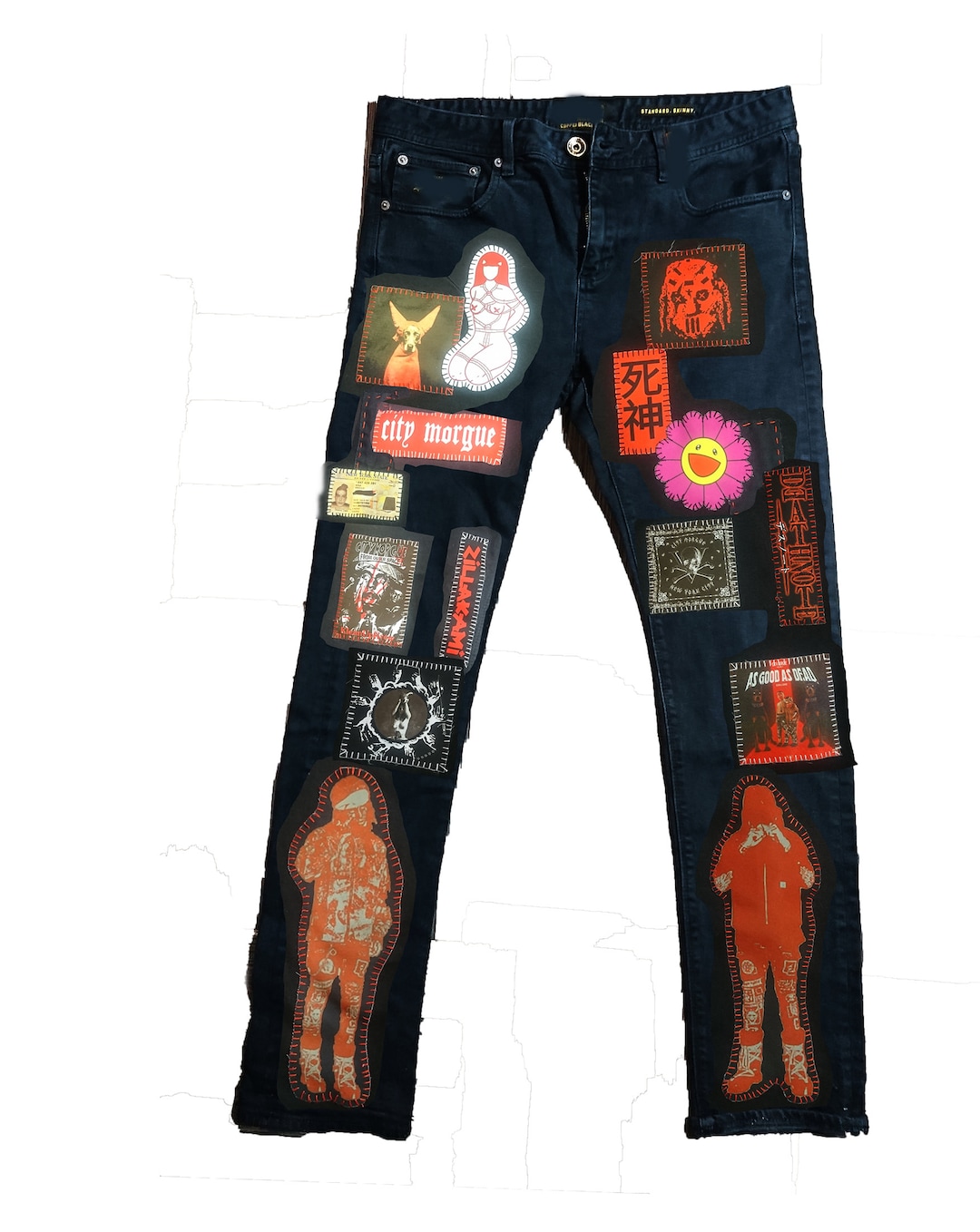 City Morgue LIVE Zillakami Sosmula Pants Handmade Jeans - Etsy Sweden