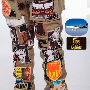 custom bosozoku olive Zillakami Sosmula Pants cargo front back pockets express shipping