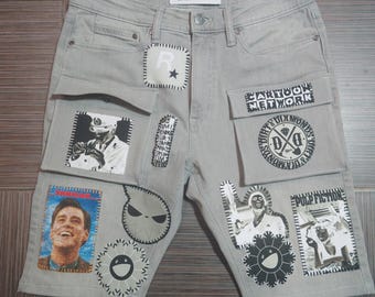 monochrome cargo shorts personalized express shipping
