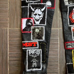 custom DARK GRAY TAR denim cargo front back pockets express shipping image 6