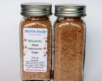 Organic Java Chocolate Chunk Sugar, Baking Sprinkles, Plant Based, Vegan, Holiday Flavored Sugar, Foodie Gift, Rim Sugar, Margarita Sugar