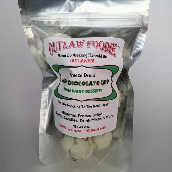 Freeze Dried Non Dairy Mint Chocolate Chip Dessert, Easter Gift, Mother Day Gift, Freeze Dried Ice Cream, Kid Gifts, Birthday Gifts, Food