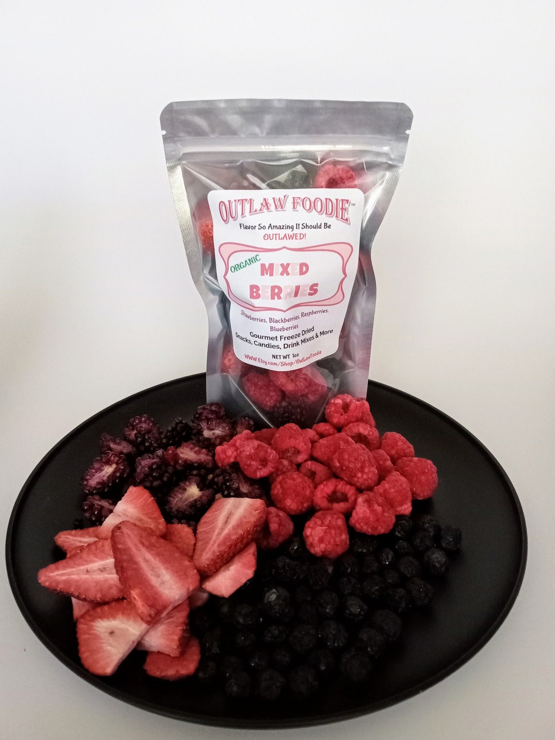 Freeze Dried Mixed Berry Blend, Plant Based, Vegan, Healthy Snacks