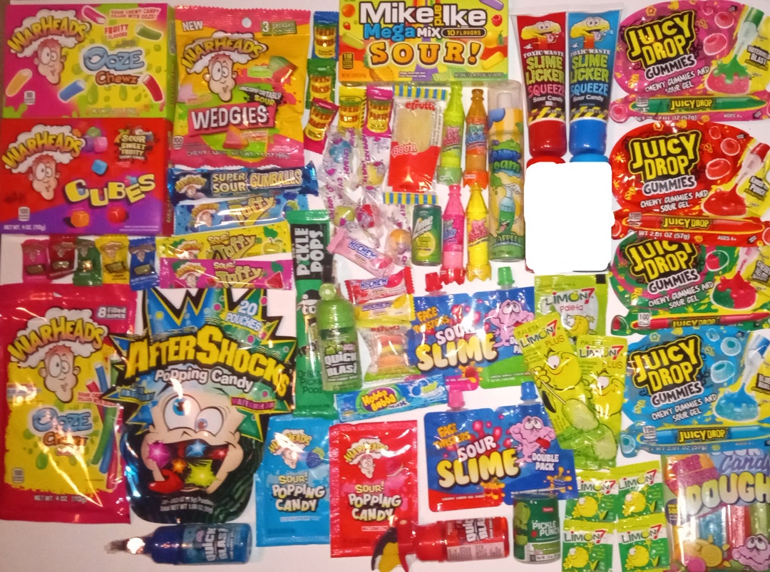 1 1/2 Lbs SOUR Candy Box, Tiktok Famous, Sour Candy Sampler, Sour Candy