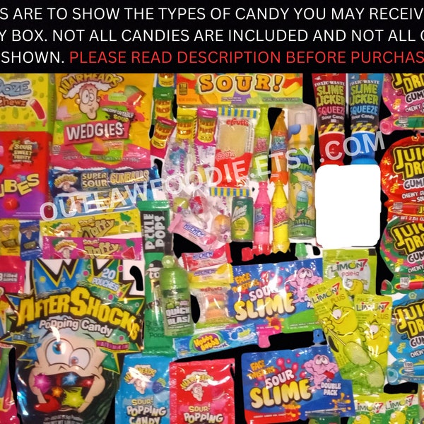 1 1/2 lbs SOUR Candy Box, TikTok Famous, Sour Candy Sampler, Sour Candy, Ships Fast, Box of Candy, Mystery Box, Mystery Candy, Candy