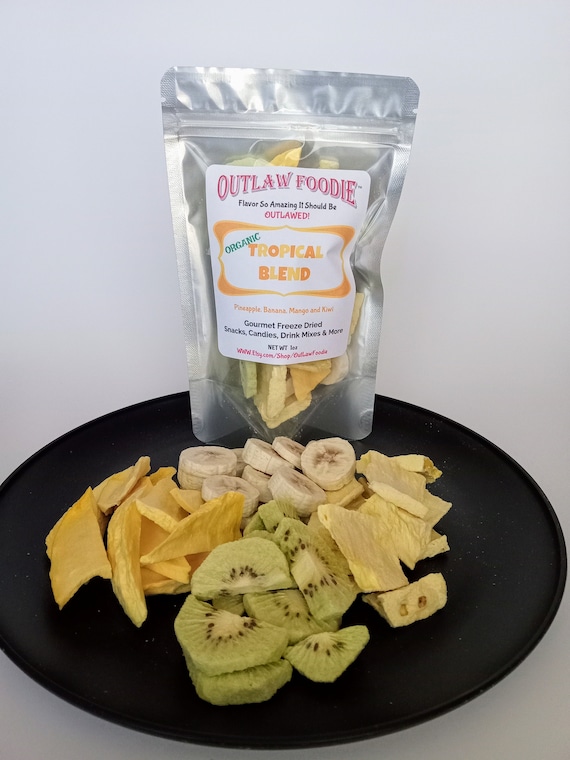 Freeze Dried Tropical Fruit Blend Plant Based Vegan Healthy Etsy