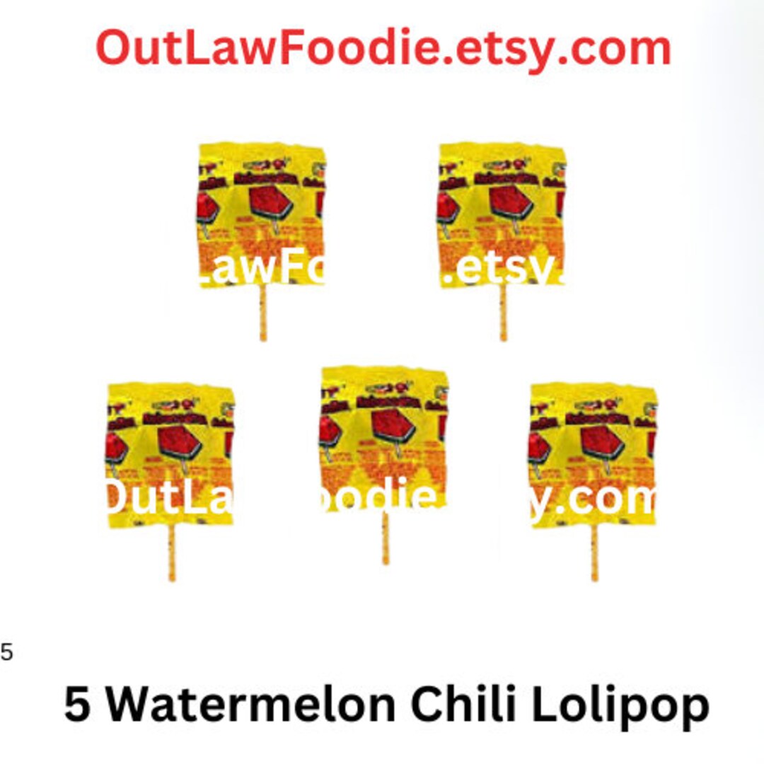 Watermelon Chili Lollipop, Mexican Candy, Watermelon Candy, Chili Watermelon Lollipop, Spicy
