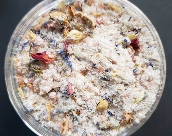 TFL Basics Oatmeal Bath Soak | Relaxing Bath Soak | Spring Summer Self Care | Handcrafted Bath Soak | Spa Bath | Floral Fresh Scent | Gift