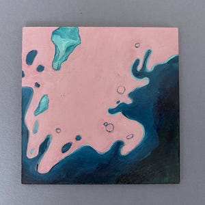 original art , acrylic painting, acrylic artwork 10x10 cm, acrylic on mdf panel