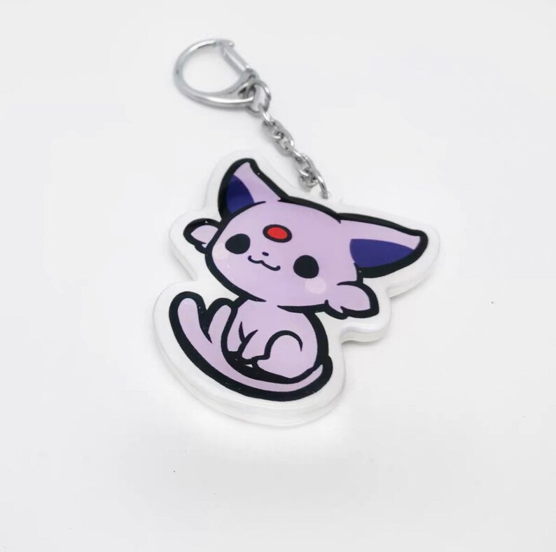 Keychain Pok\u00e9mon Eeveelution Eevee Espeon Umbreon Leafeon Sylveon Vaporeon Flareon Jolteon Glaceon Transparent Acrylic