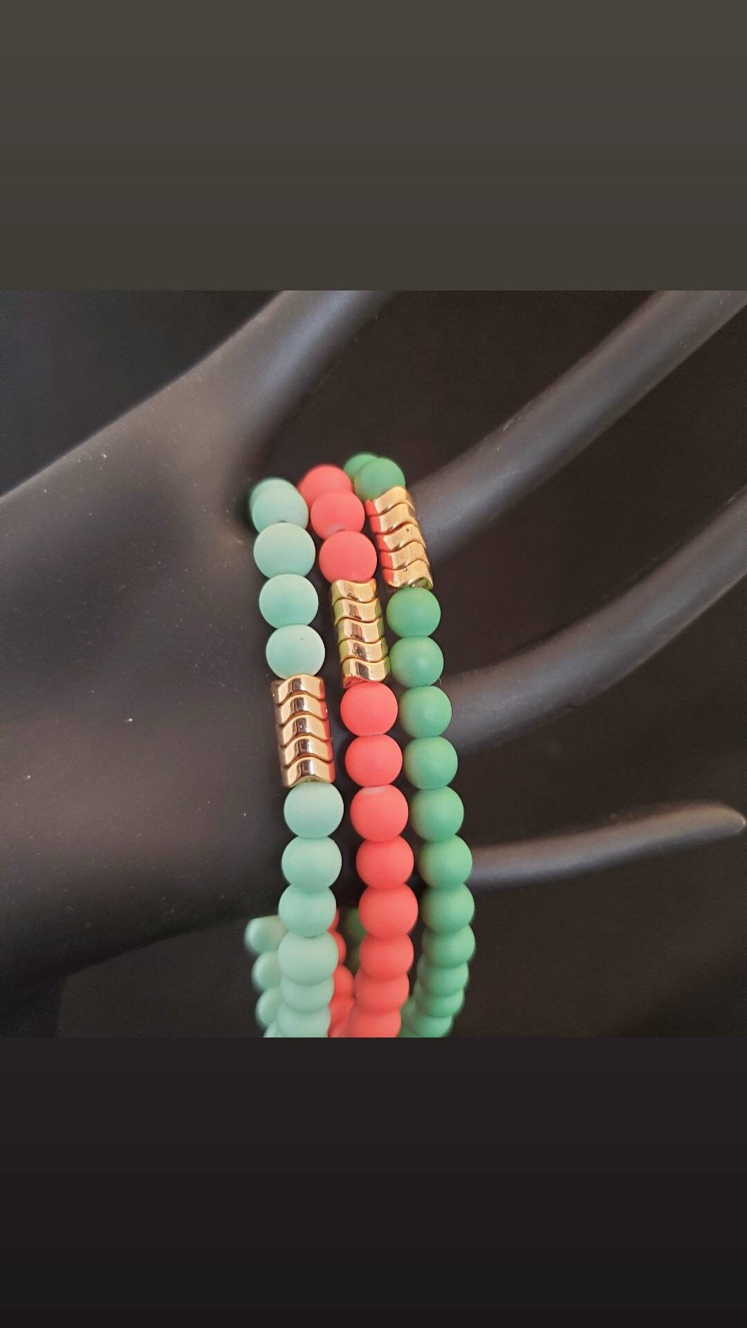 Zig Zag Elastic Bracelet Set Etsy