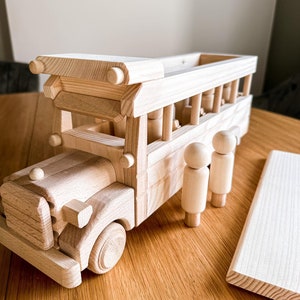 big wooden toy bus