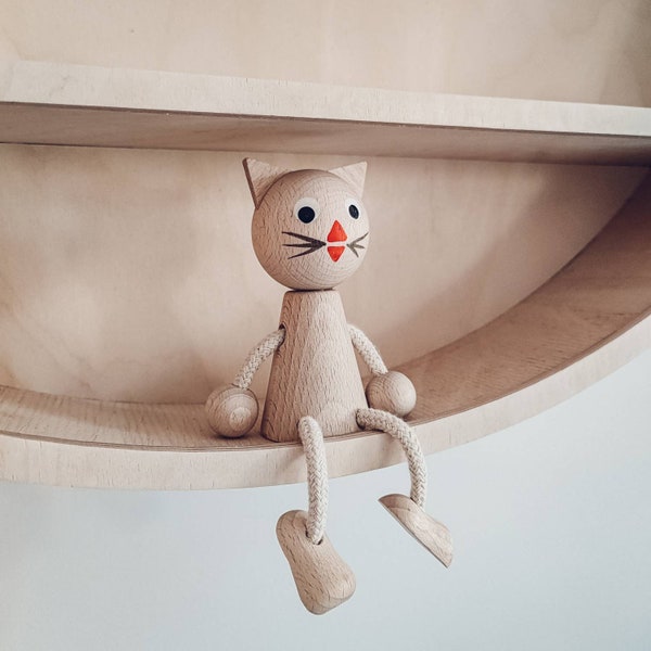 Wooden cat, toys , Animals