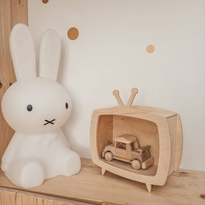 Mini Wood TV plywood decor for kids television