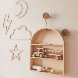 Rainbow Shelf plywood decor for wall