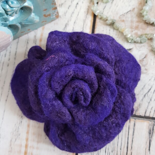 Felt Flower Pin Etsy