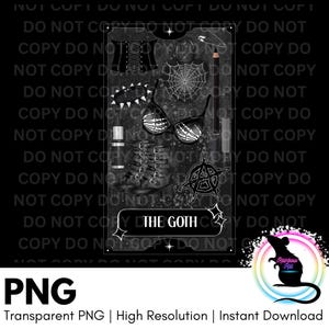 Nostalgia X Tarot / El PNG gótico / Descarga digital nostálgica / Imagen DTF / Niño de los 90 / Vibraciones del Y2K / Estética gótica