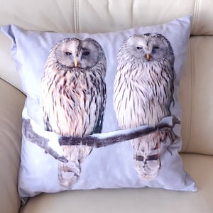 Owl Pillow Soft Throw Pillow Owl Unique handmade pillow