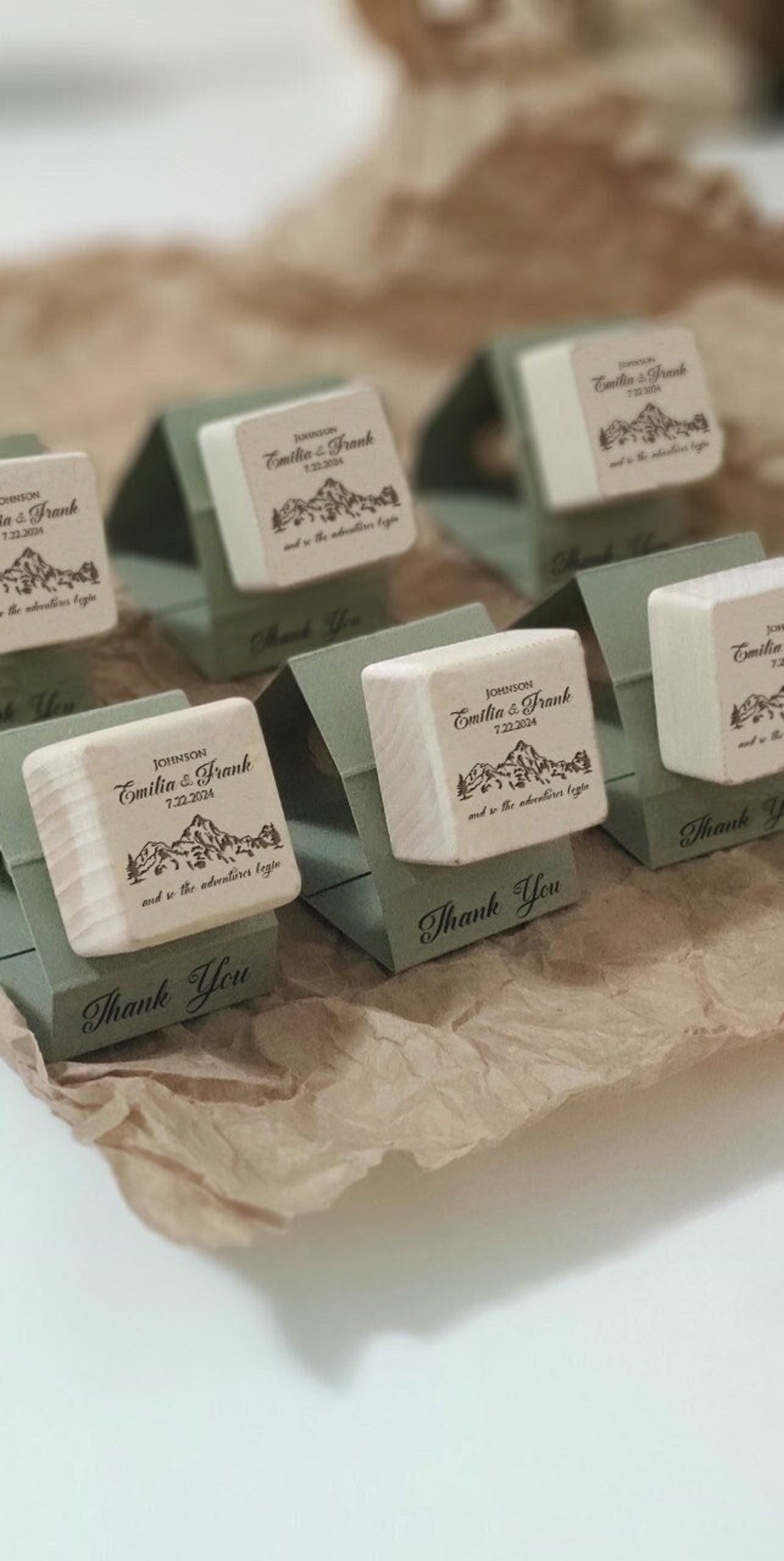 Custom Wedding Favors Mountains Themed, Personalized Wine Stopper in ...