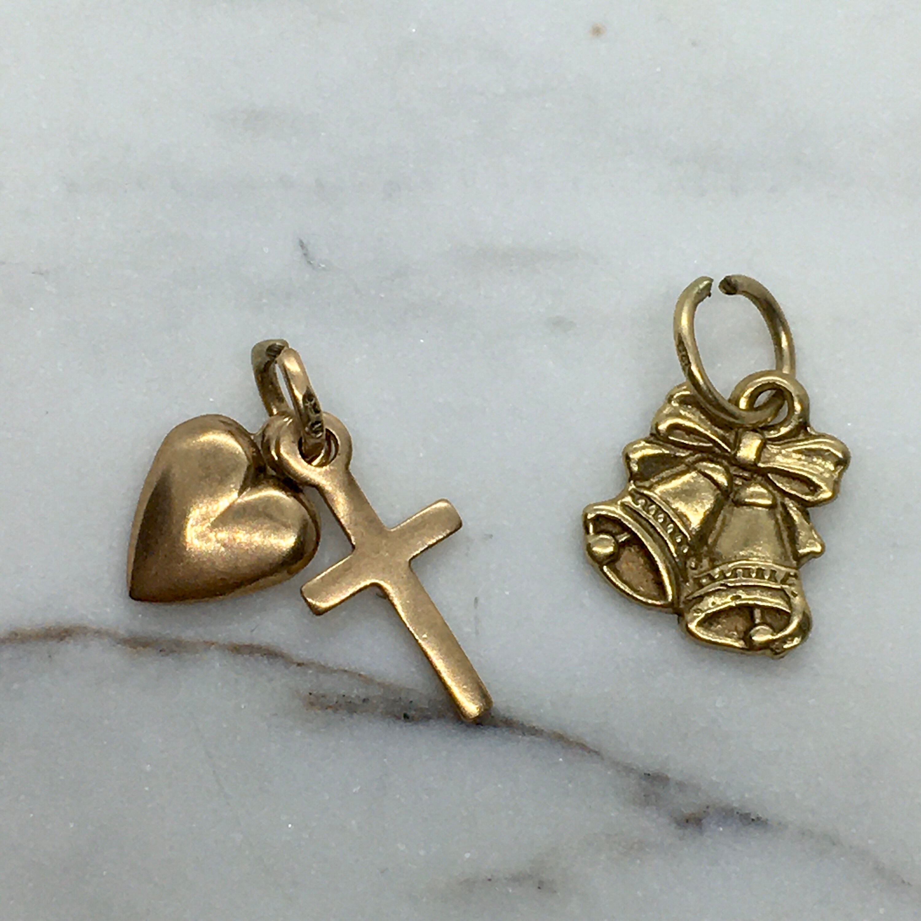 Vintage Solid Gold Charms Yellow Gold 9k 9ct Charm | Etsy