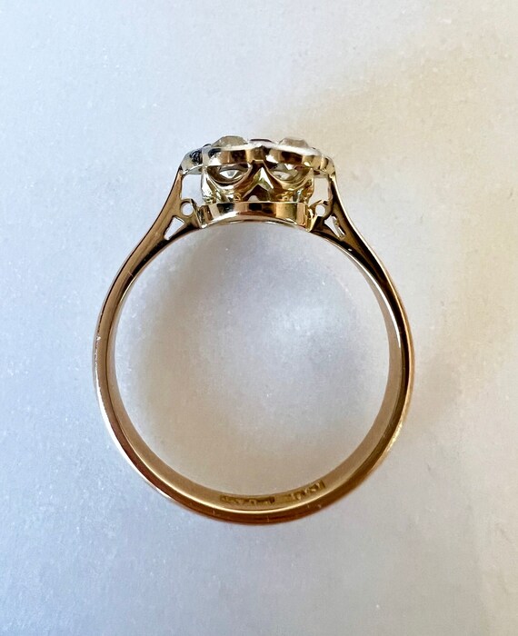 Antique Art Deco Ruby & Diamond Daisy Ring | Soli… - image 8
