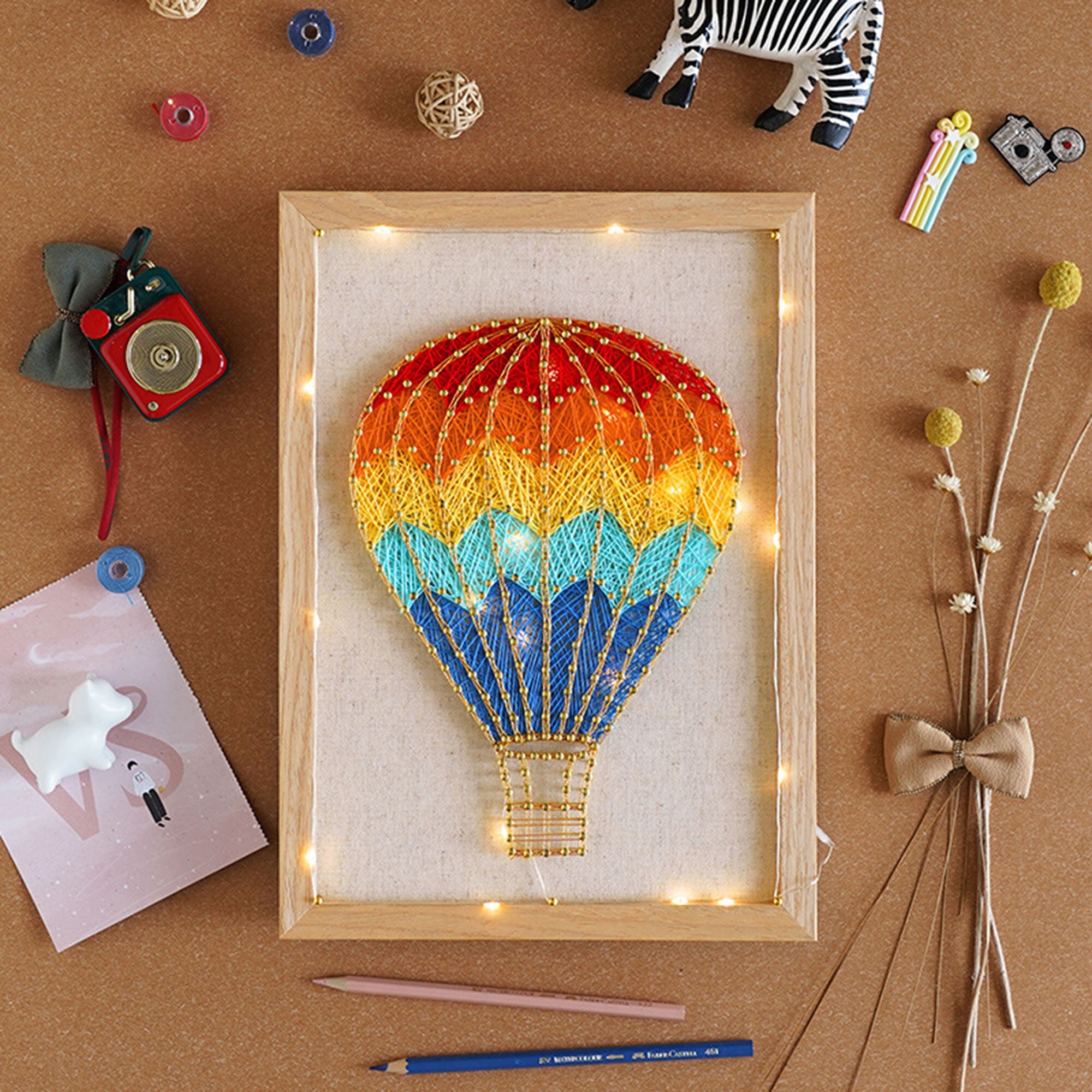 Hot air balloon String Art KitHousewarming Giftcreative Etsy