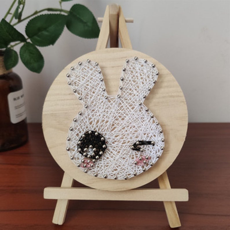 Small animal string art,Wall Hanging Art,Crafts for Kids and Fun Home Activities,FAMILY String Art PATTERN,String art pattern kit,Crafts Kit