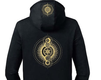 Merkaba lightbody Hoodie Geborduurd