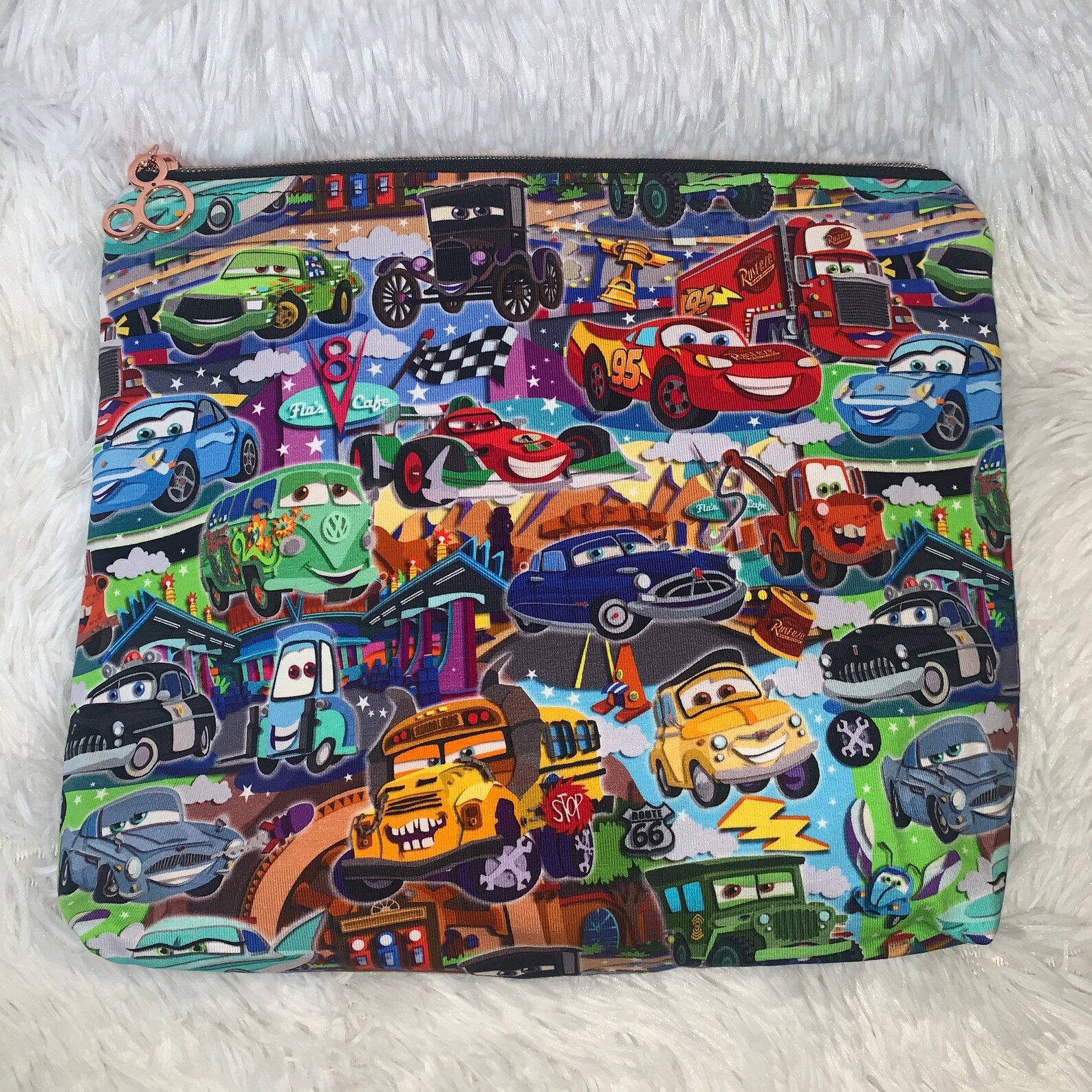 Racing Cars Large Zipper Pouch Bag Etsy