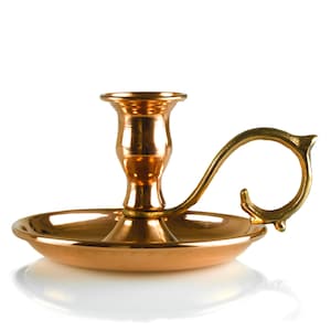 Bougeoir Vintage En Cuivre Doré Avec Poignée - Décoration D'intérieur élégante 15x10 Cm - 9
