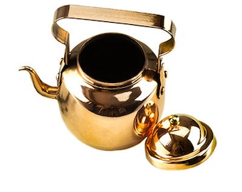 Artisanal Copper Miniature Tea Kettle Ornament - Unique Decor Accent for Any Space - Elegant 1/6 Scale Teapot for Home Display