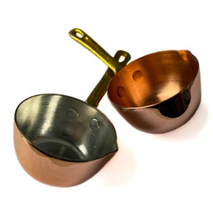 Tiny pan for Christmas tree, Miniature Cooking Little Saucepan, Pure Copper, Tin Inside option. Tiny Cooking Pan, Miniature Food Cooking