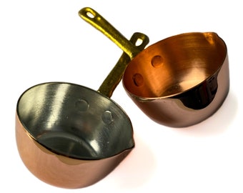 Miniature Cooking Little Saucepan, Copper Small Cooking Mini Saucepan, Tin Inside option Tiny Cooking Zabaglione Pan, Miniature Food Cooking