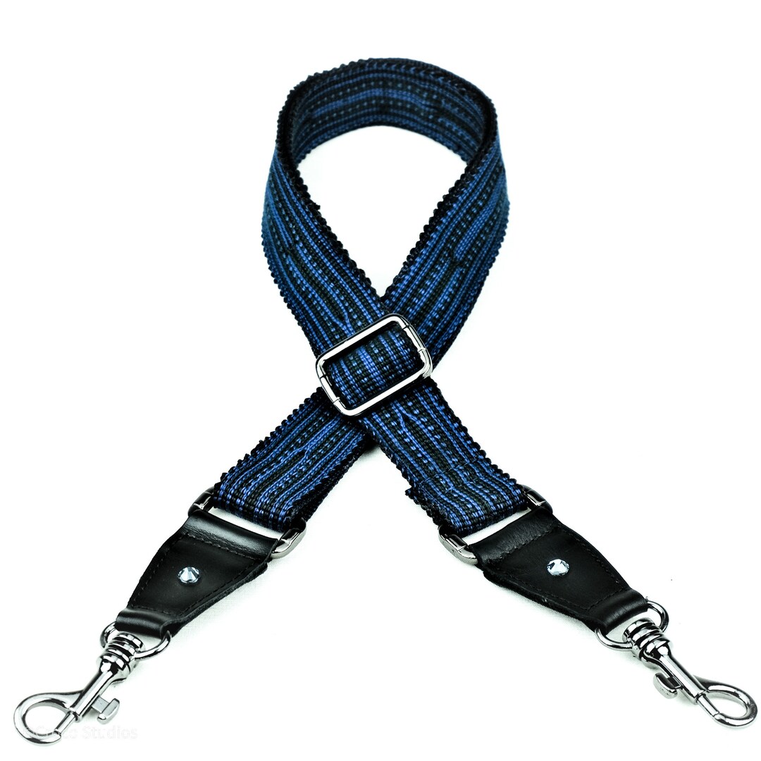 Crossbody Camera Strap Black and Blue. Worn Also as Neck Etsy Ireland