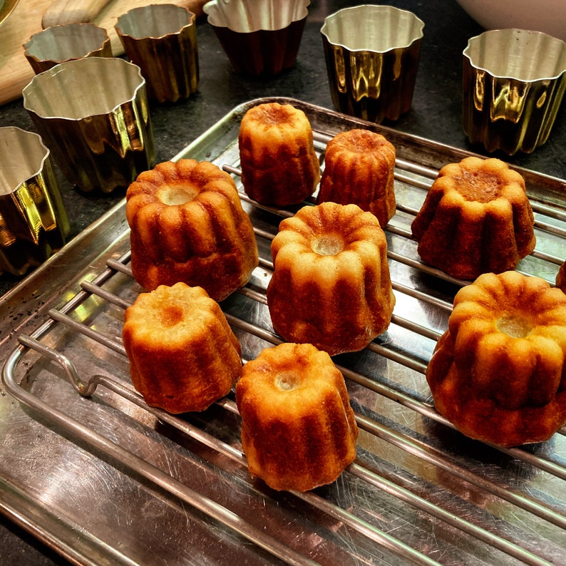 Canneles Molds, Canele Mold, Pastry Molds In Traditional Size For Crispy Outside, Tender Inside Cakes. Tinned Professional Molds 2.25 inch image 7